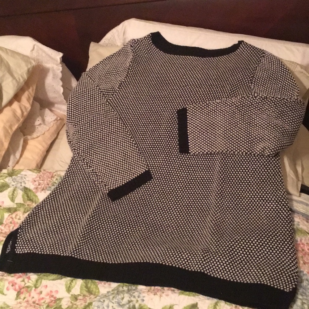 Black and white sweater